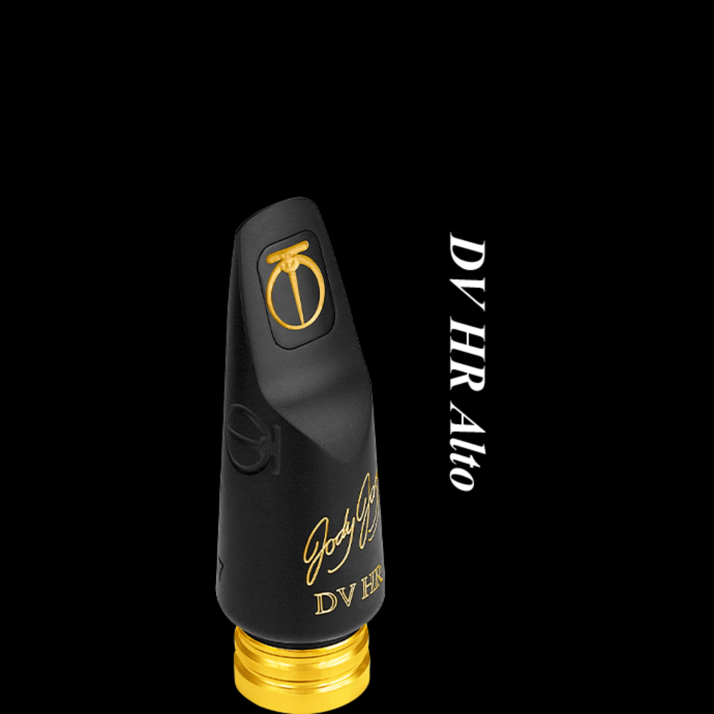 Jody Jazz DV HR Alto sax mouthpiece on black background