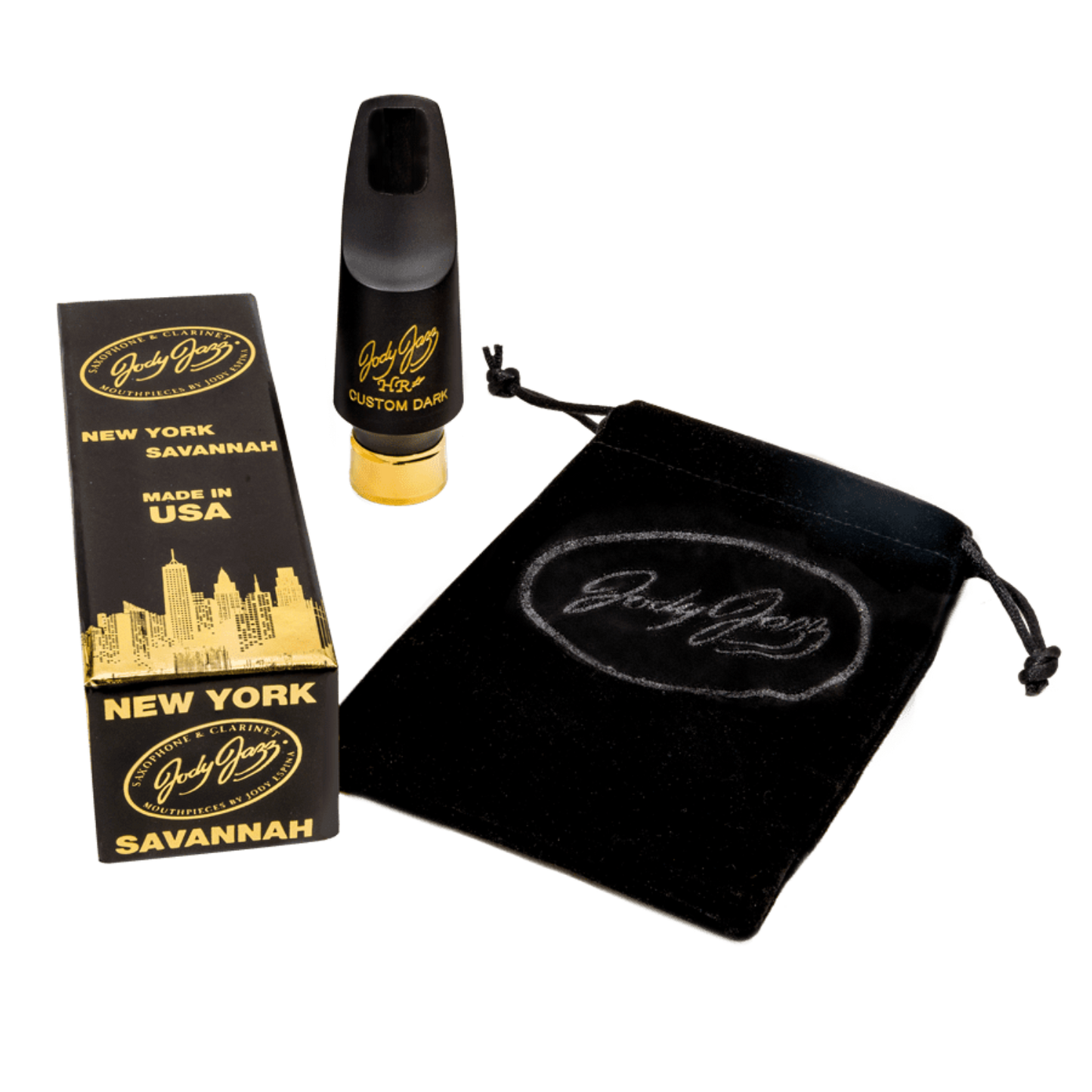 Jody Jazz Custom Dark mouthpiece, box, and velvet pouch