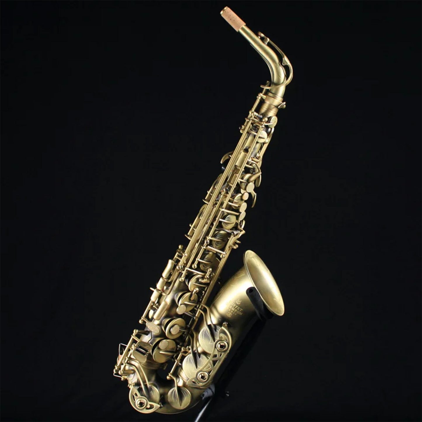 full body view of Buffet 400 alto saxophone in matte finish